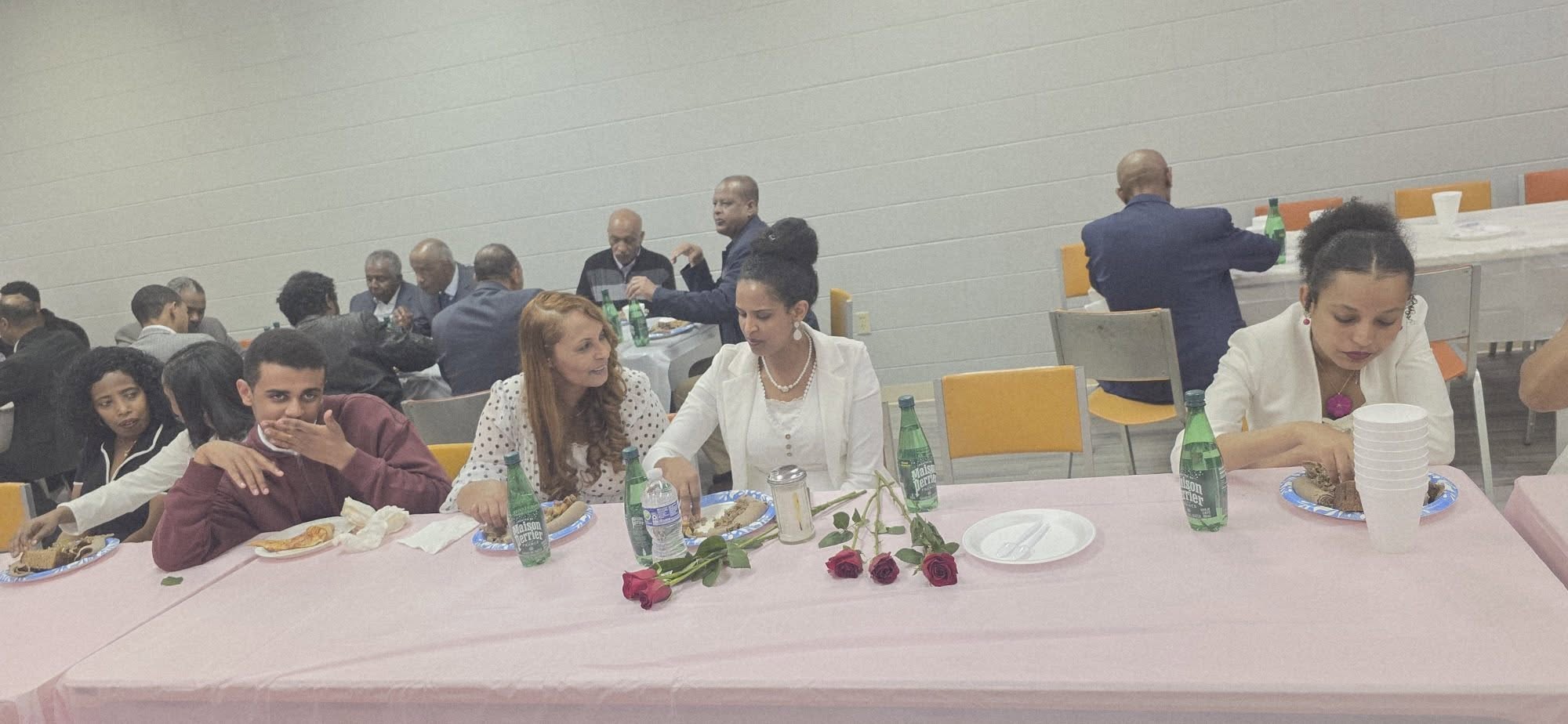 Church members in worship and fellowship