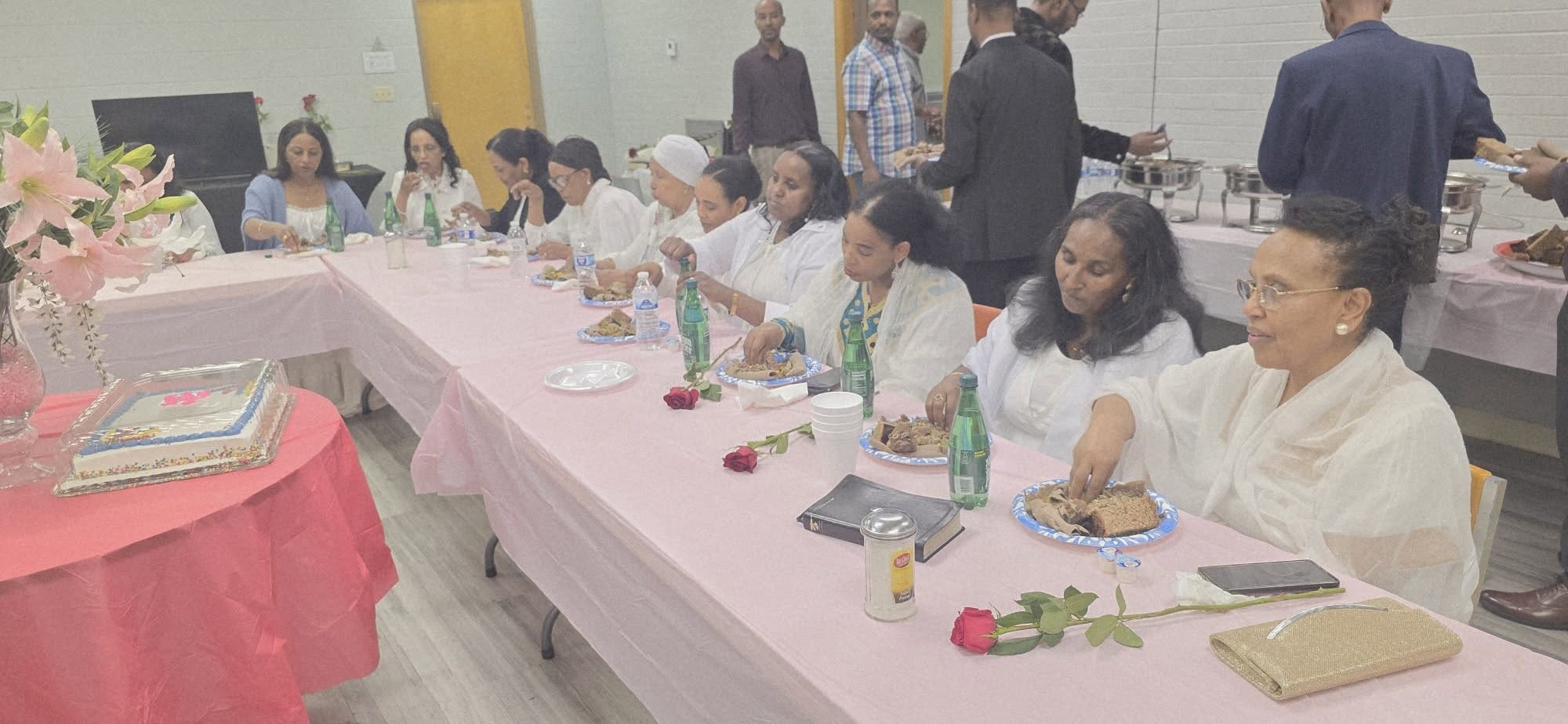 Congregation gathered together in church life